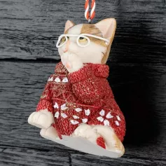 Ёлочная игрушка Cat With Glasses