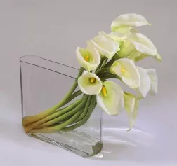 Цветок иск. Калла премиум (2 вида) (белый) 75см