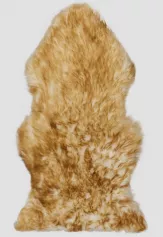 Шкура овечья новозеландская белая с коричневым верхом