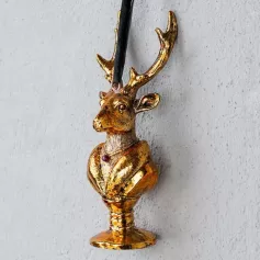 Ёлочная игрушка Deer Bust Gold 
