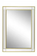 Зеркало прямоугольное отделка цвет золото
