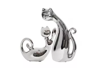 Статуэтка "Кошки" серебряная